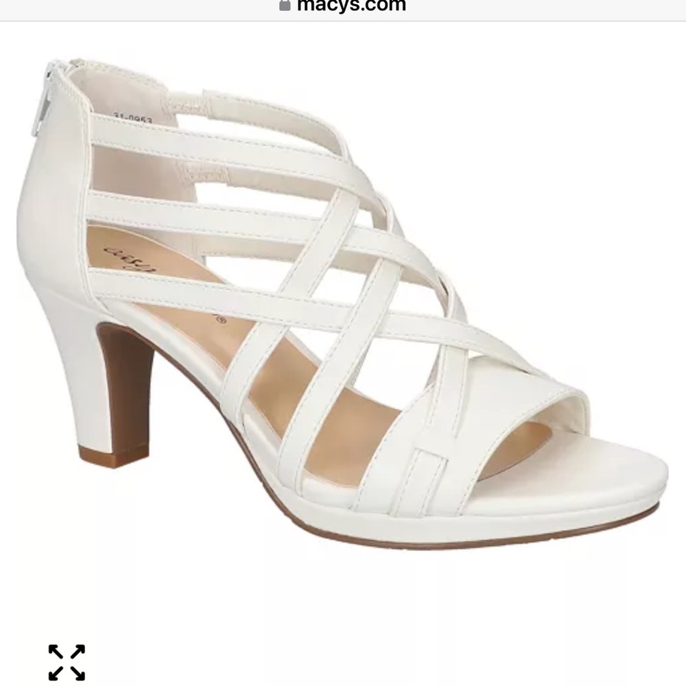 Easy Street White Strappy Heels